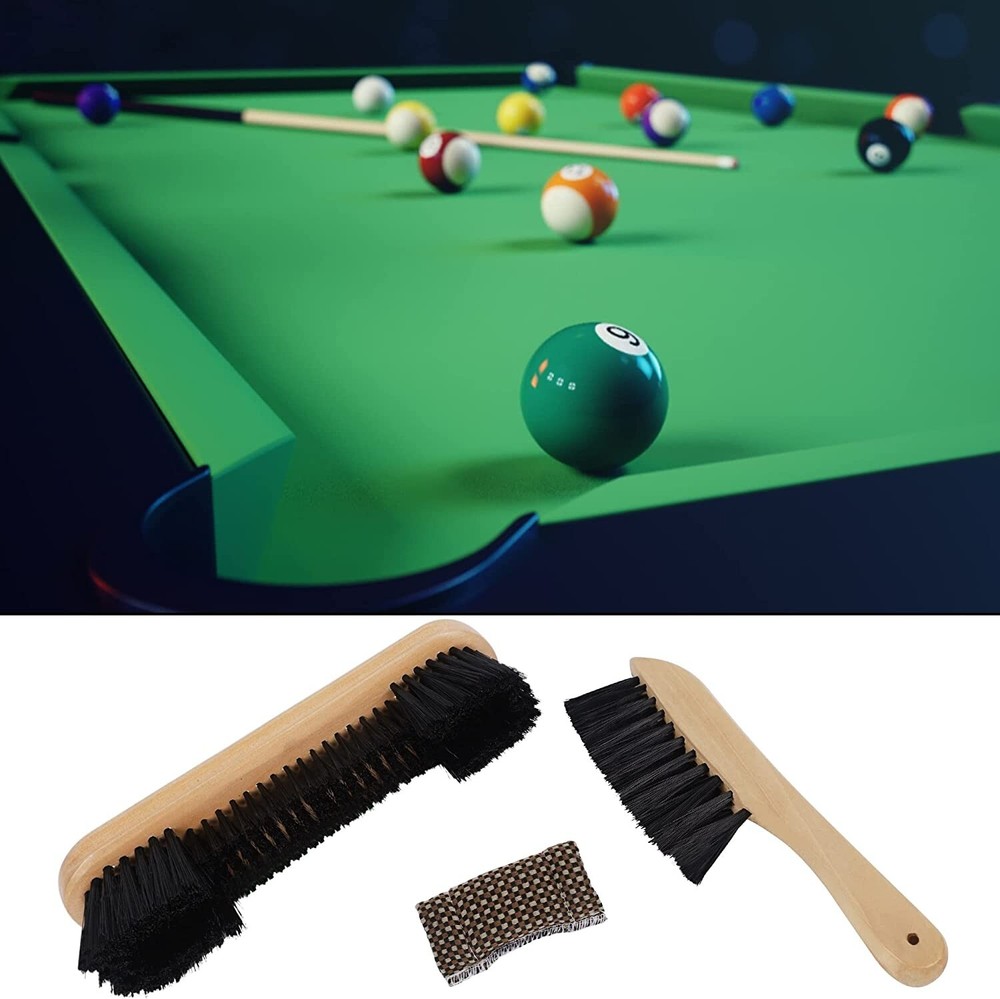 3PCS Pool Table Brush Set Pool Table Accessories Billiards Table Brush Rail NEW