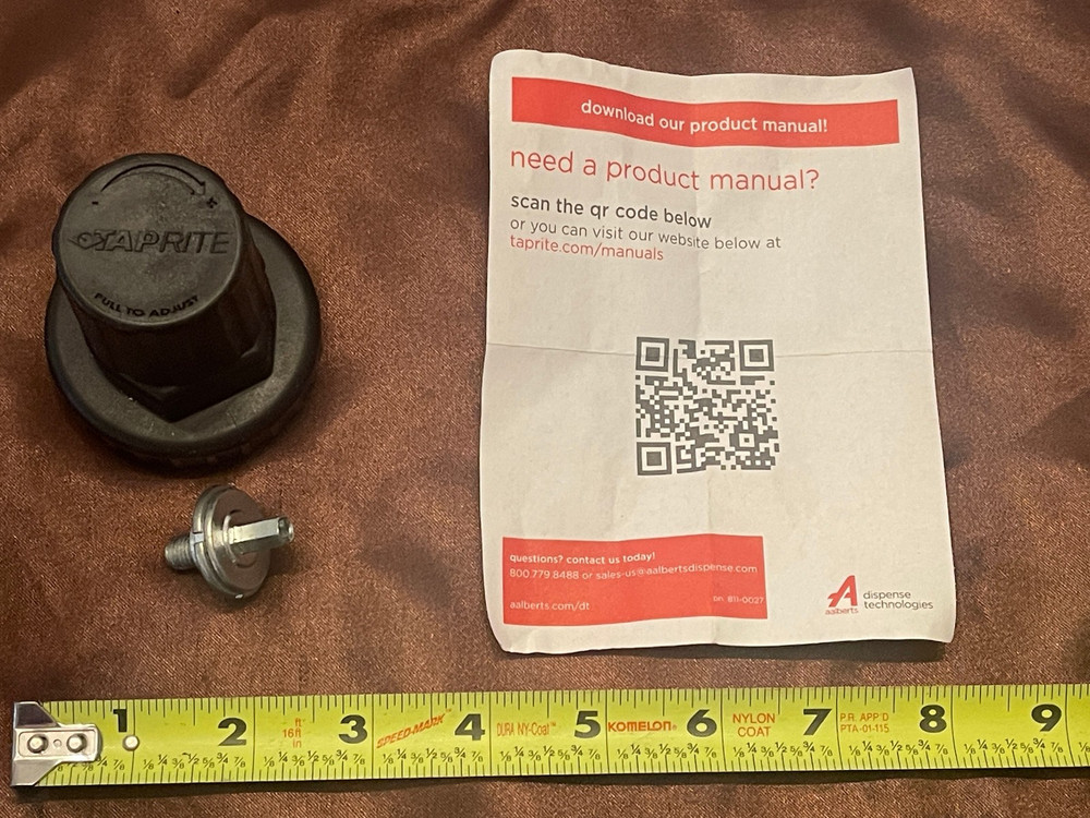Taprite CO2 Primary Regulator Replacement Knob Black