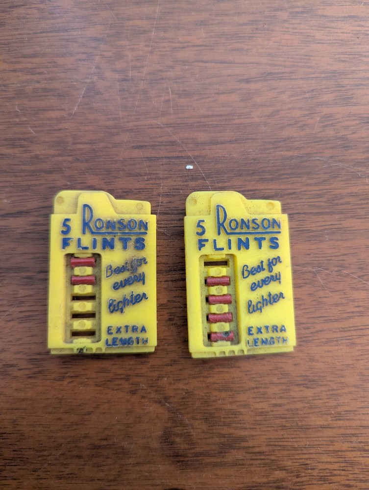 Vintage Ronson Flints 5 pack Extra length Qty 2