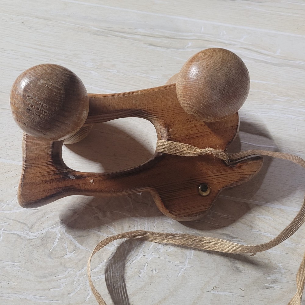 Wooden Duck Pull Toy – Solid Wood Baby Pull Toy with String