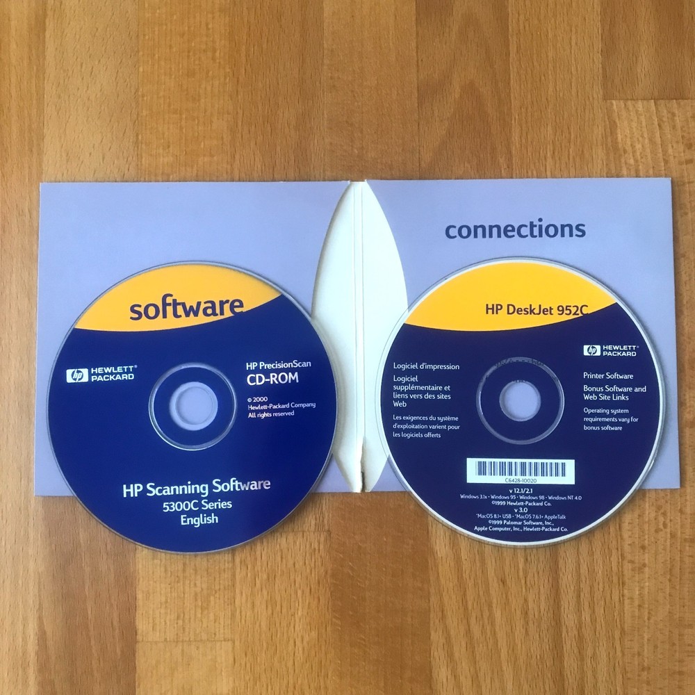 HP DeskJet 952C Printer Software Installation CD + HP Scanning Software 5300C CD
