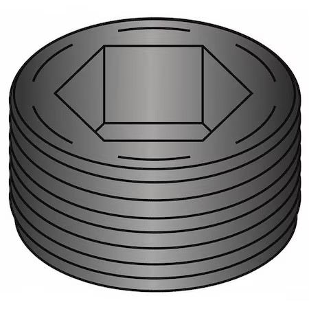 AMERICAN SOCKETS 00125PPSF 1/8 SOCKET PIPE PLUG FLUSH 7/ PLAIN, PK100