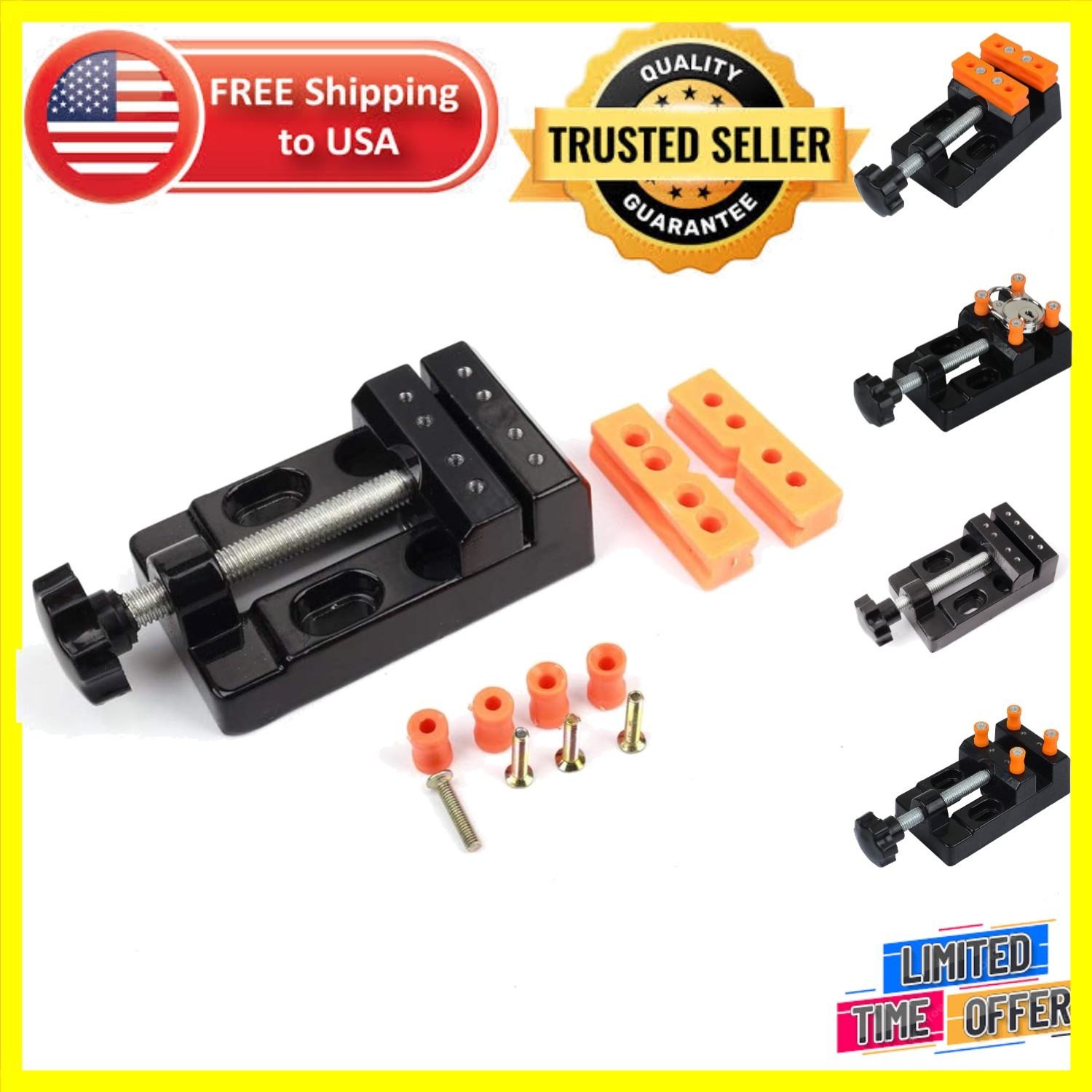 Versatile Table Jaw Clamp - Holds Small Parts for Jewelry & Model Making