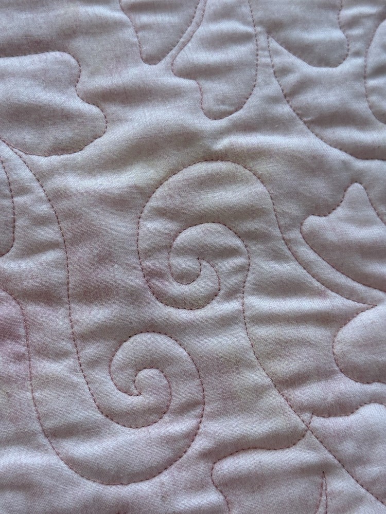 Stack n' Whack Handmade Quilt Sashed Square Blocks Cornerstone Floral Red Pink