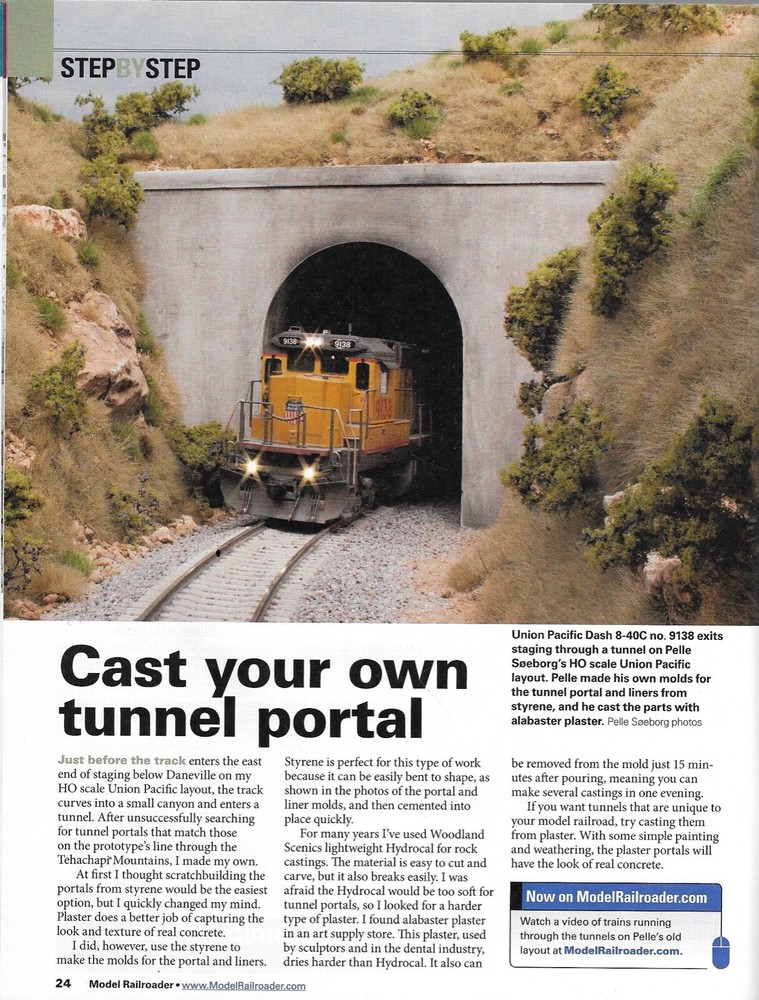 Model Railroader Aug.2012 Mountain Layout Multi Deck Oil Refinery Tunnel Portal