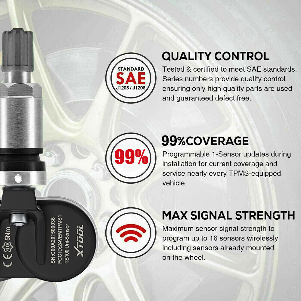 XTOOL TP150 TPMS Program TS100*4 Relearn Reset Activate Universal Tire Sensor