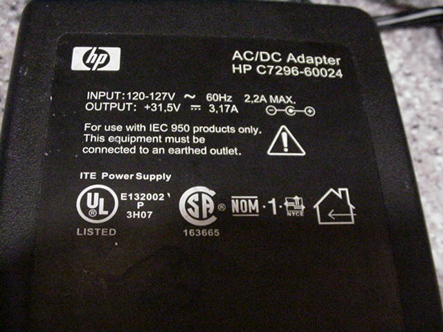 HP POWER ADAPTER C7296-60024