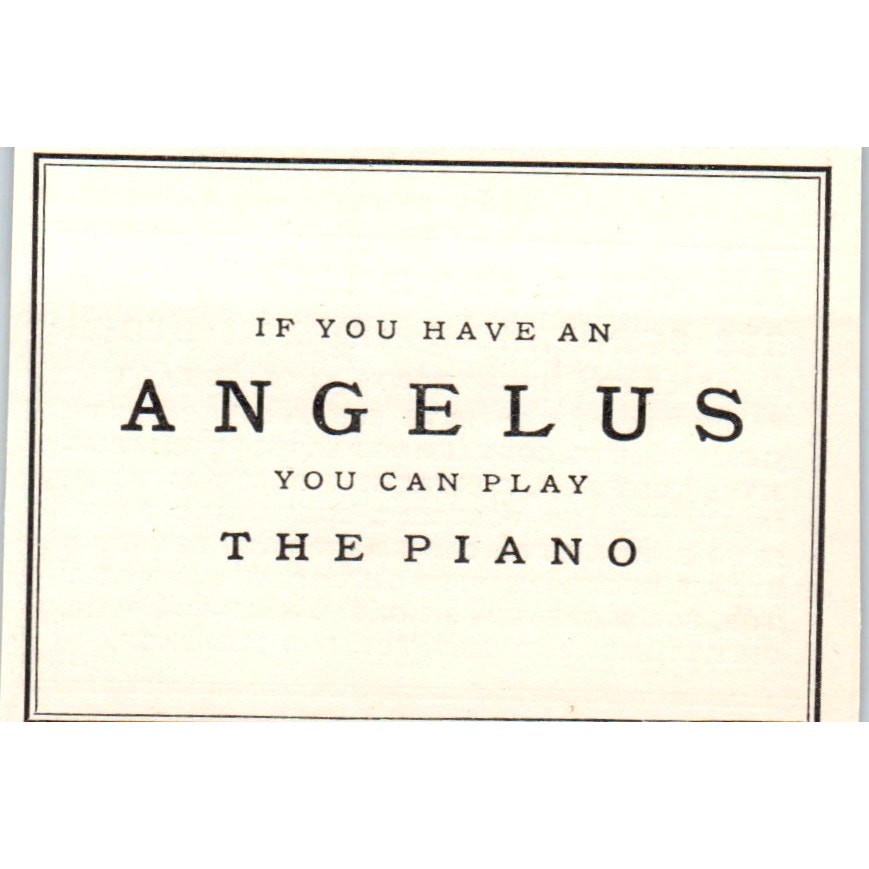 Angelus Pianos c1905 Victorian Ad AE9-MA12