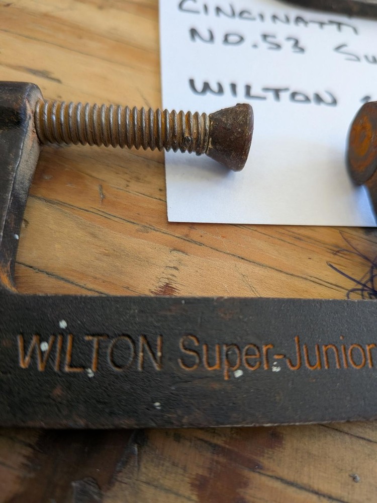 Wilton Super Junior, Cincinnati Tool Co. #54 C-clamps.