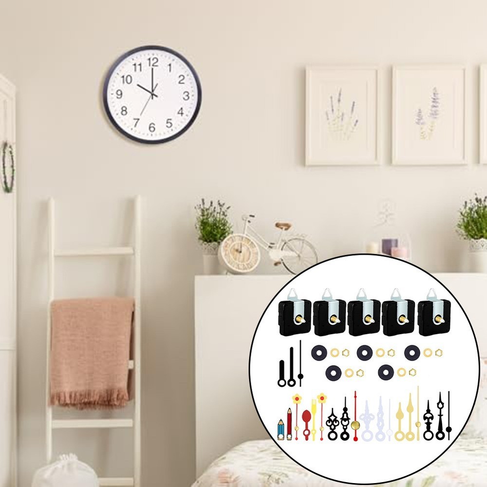 Quartz Clock Movement Replacement Kit Battery Powered Silent Operation