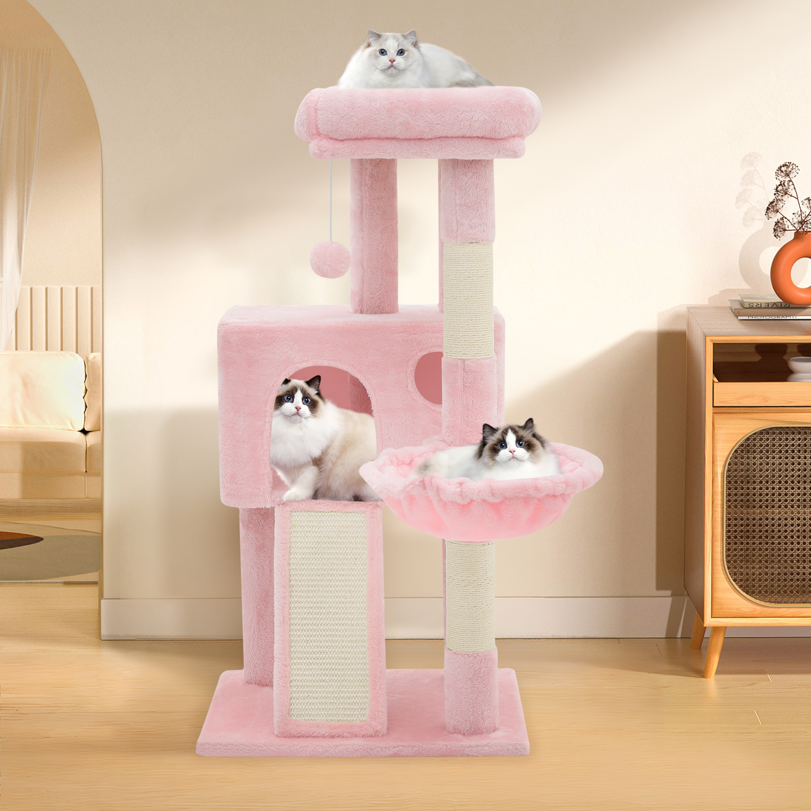 Cat Tree Tower Activity Center Kitten Playing Condo House Sturdy Bed Furniture