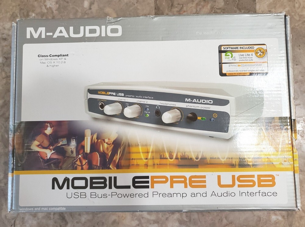 M-Audio MobilePre USB BUS-POWERED Preamp And Audio Interface. Pre-Owned