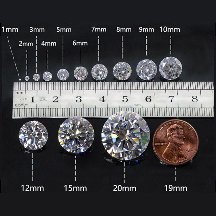 GRA Certified Loose Moissanite Stones D VVS1 All Sizes