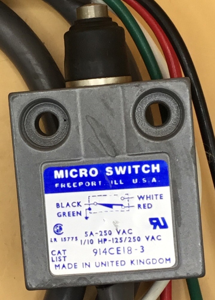 Micro Switch 5A-250 VAC 914CE18-3