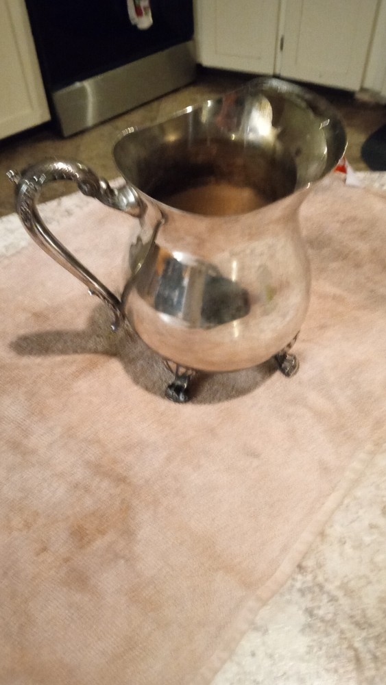 Antique Silver Pitcher, Slightly Tarnished