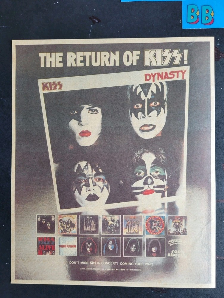 Kiss Dynasty Album Promo Print Advertisement 1979