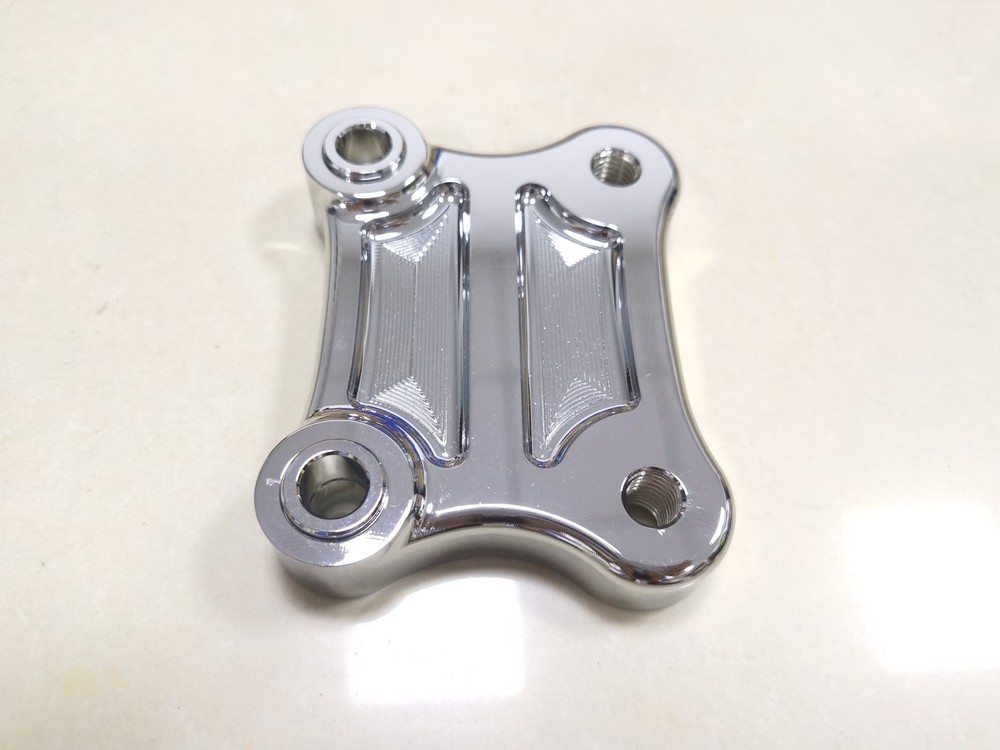 CNC Chrome Handlebar Riser Pull Back Plate For Harley Electra Glide FLHTK FLHX