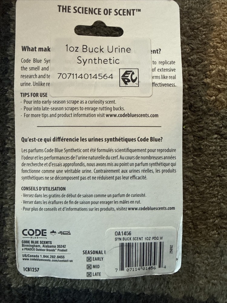 Code Blue OA1394 Synthetic BuckScent 1 oz.