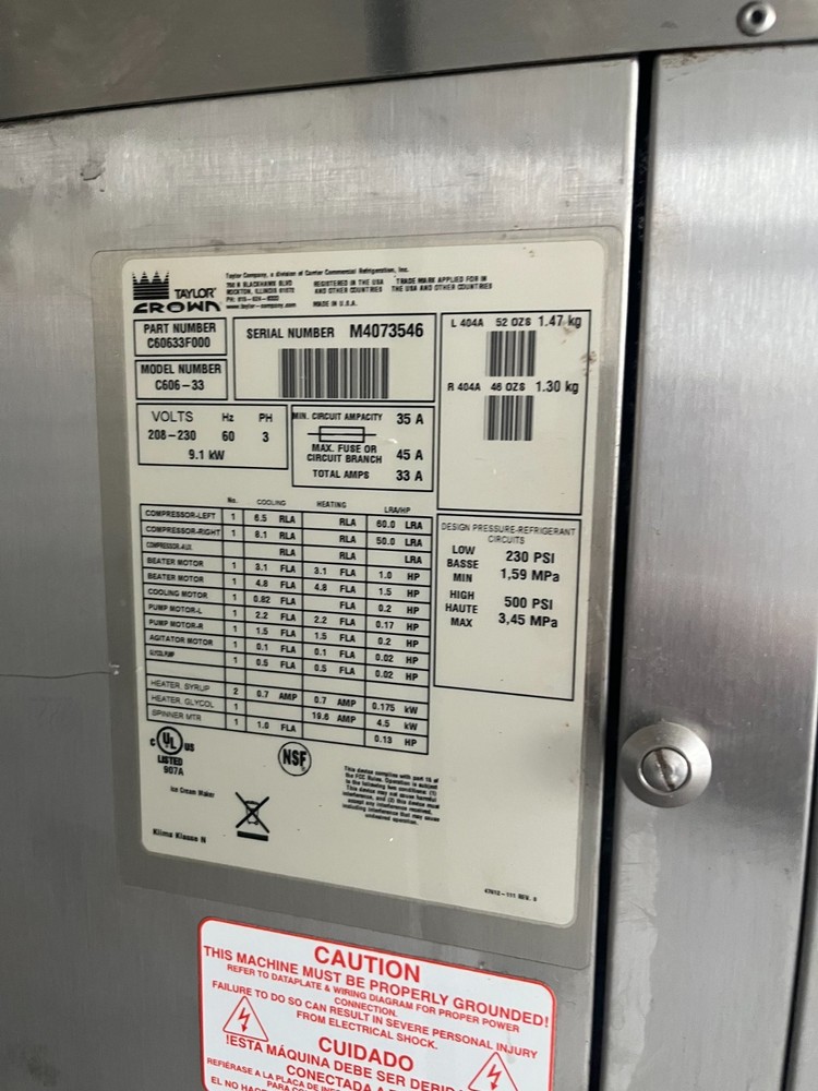 Taylor Ice Machine M4073546