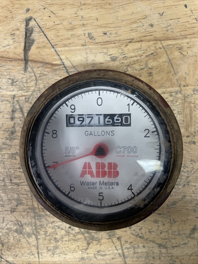 ABB C700 Positive Displacement Water Meter Untested 5/8"
