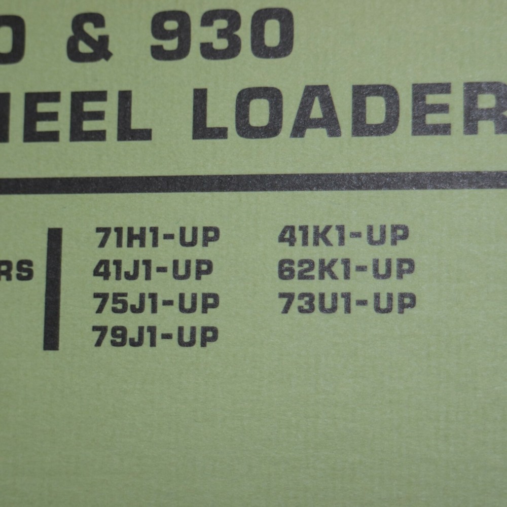 CAT Caterpillar 920 930 Wheel Loader Operation Owner Operator Manual front end