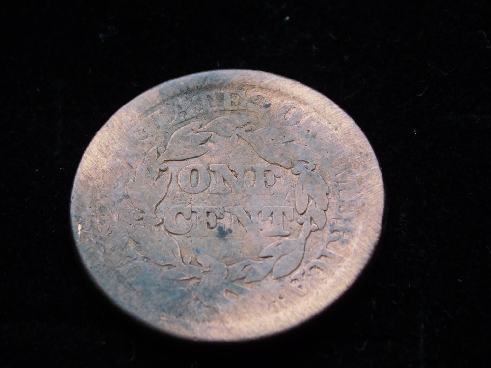 1846 US LARGE CENT COIN CLEANED