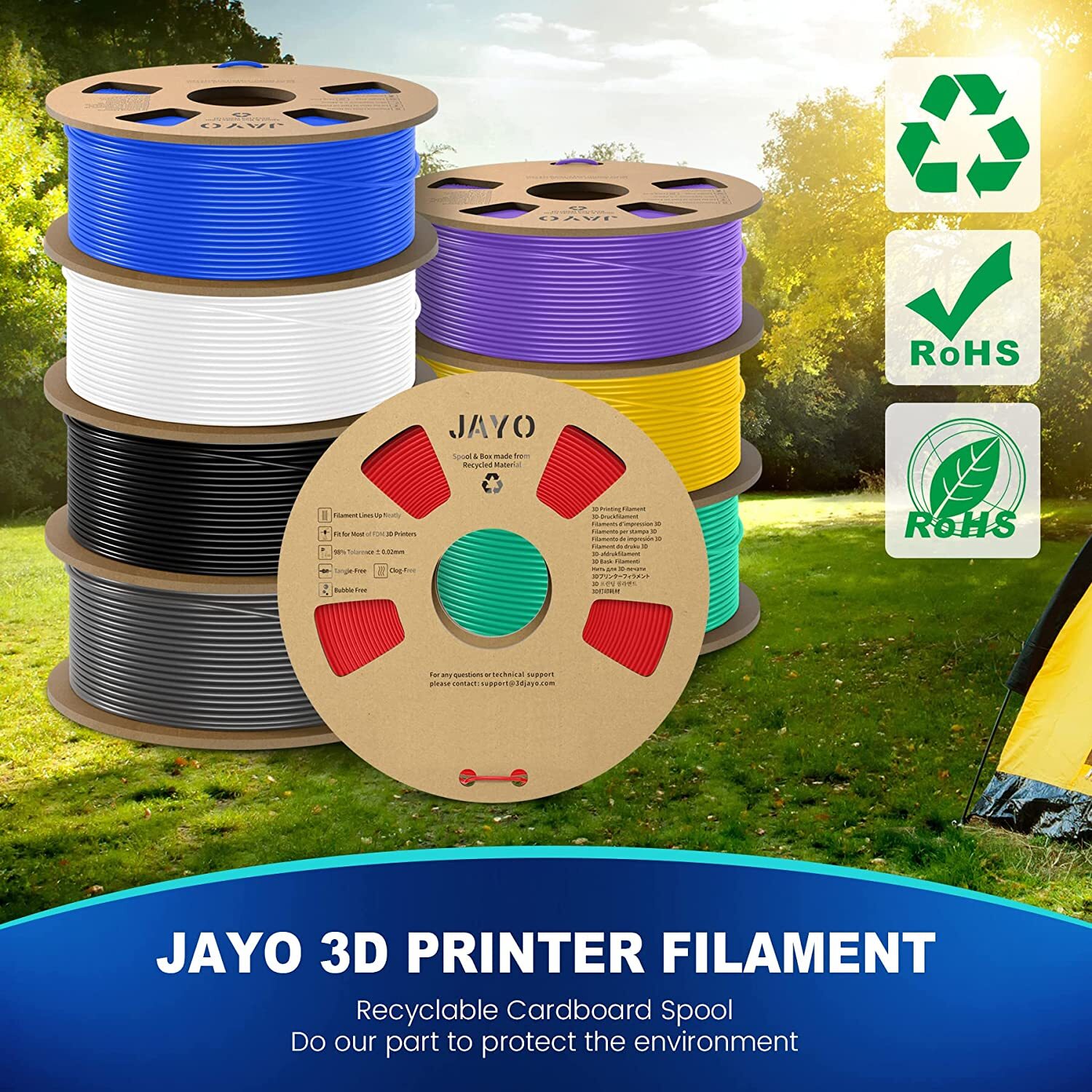 JAYO 1KG PLA 1.75mm Filament PLA Matte SILK PETG ABS PLA+ 3D Printer Consumables