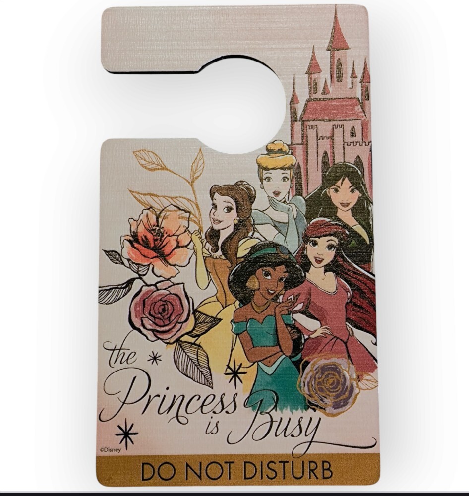 Disney princess door knob sign Do Not Disturb