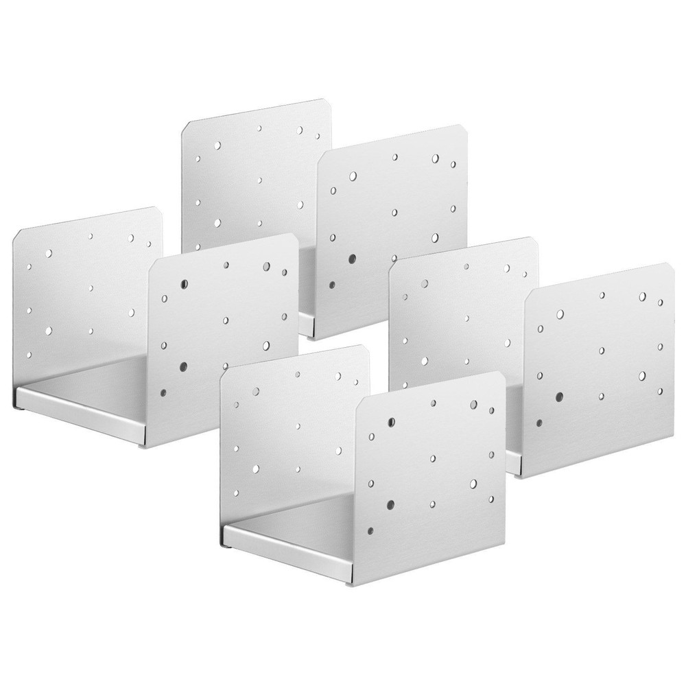 VEVOR 8"x 8" Post Base, 4Pcs Stainless Steel Adjustable Post Anchor Bracket(Inte
