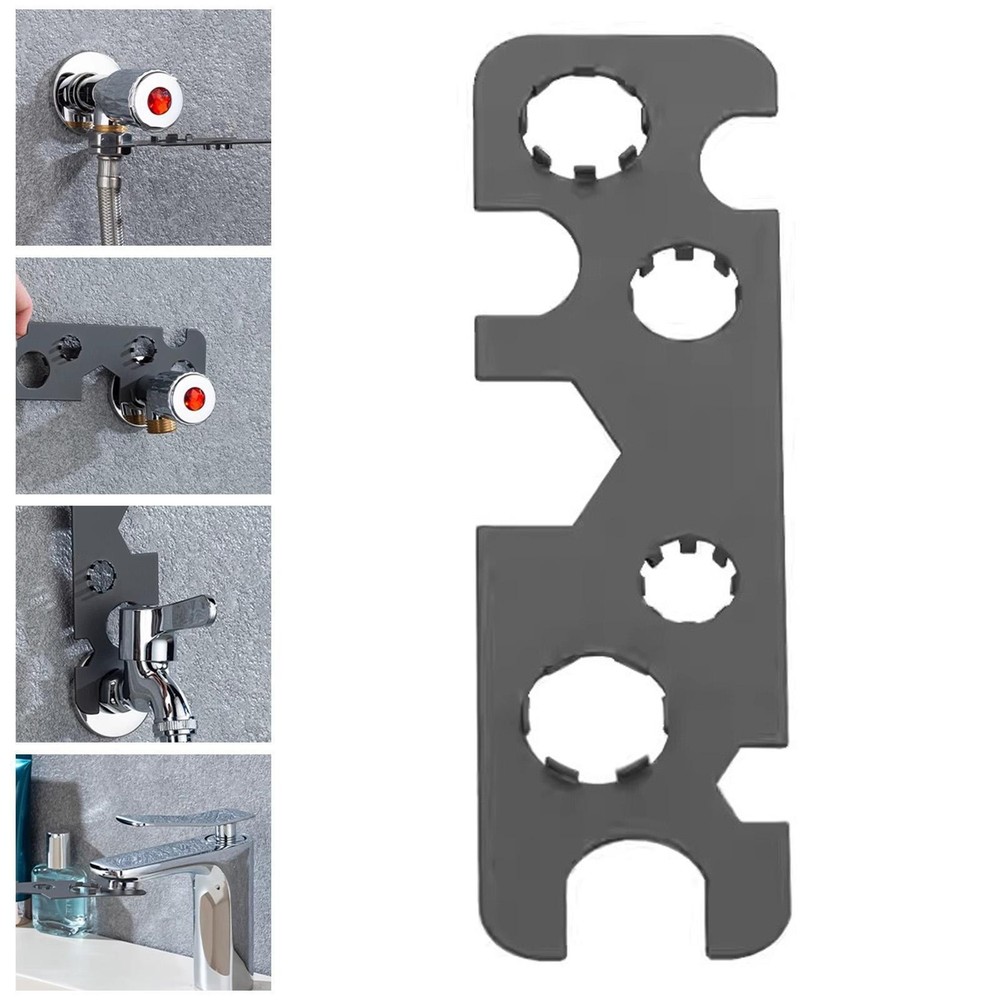 Basin Wrench Tap Spanner Multi-function Compact Size 9-in-1 Design Carbon Steel