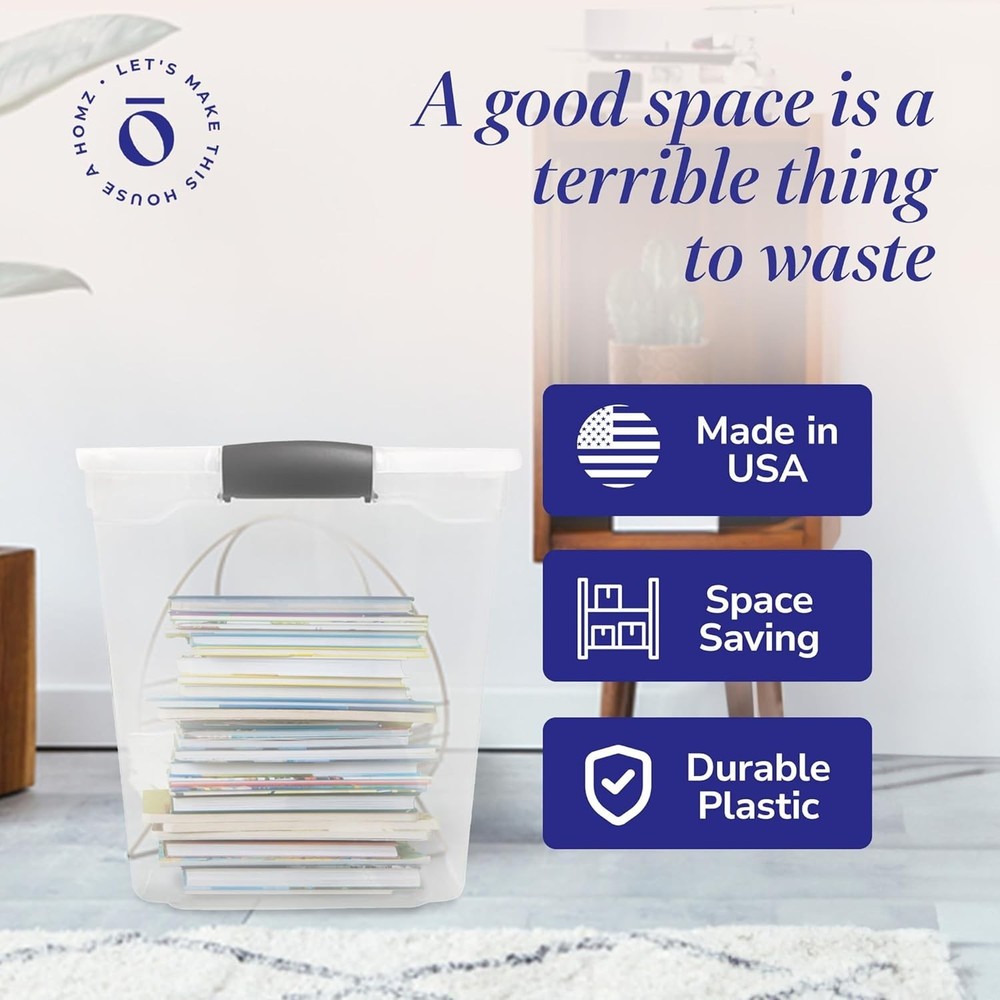 Versatile Stackable Container Boxes, 2-Pack, 112 Quart, Gray