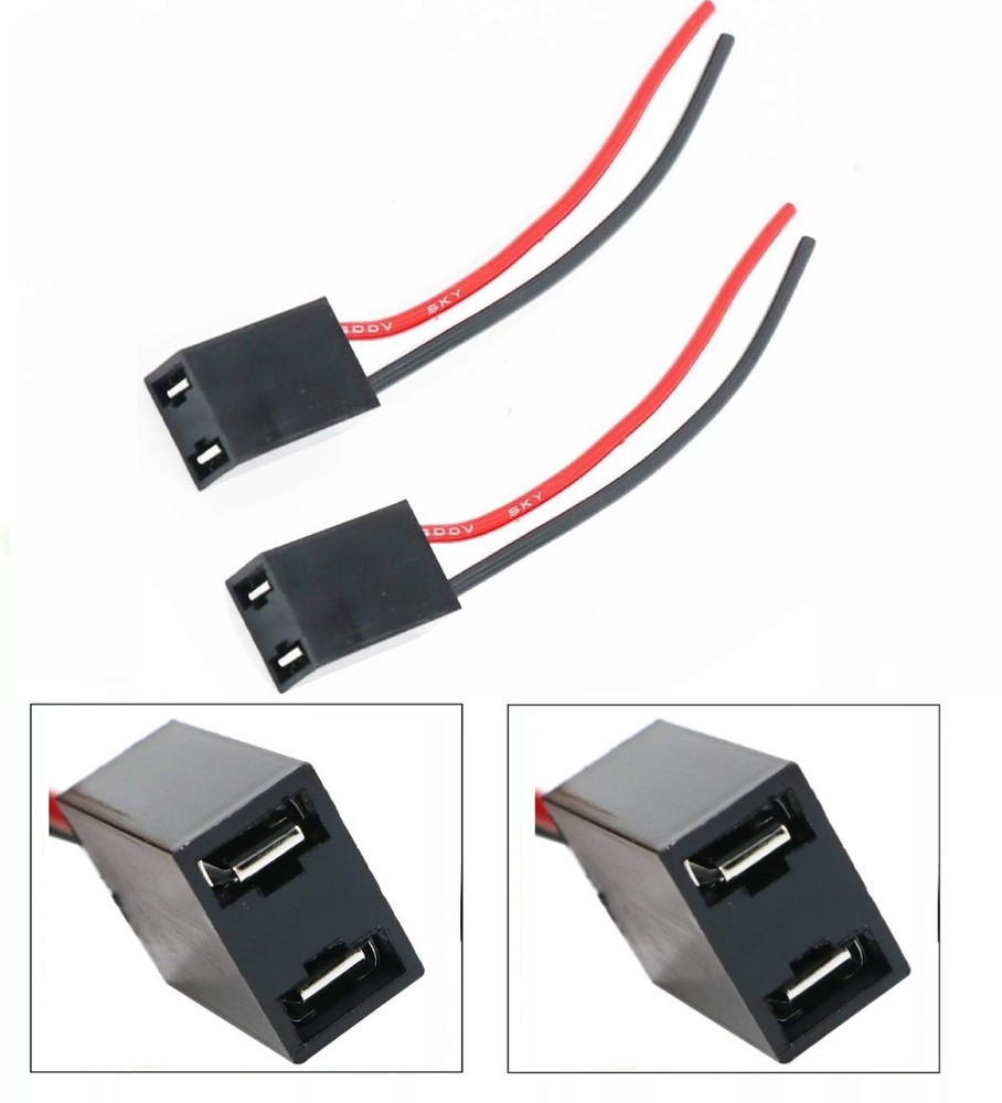 Wire Pigtail Female P S H7 Two Harness Head Light Low Beam Bulb Socket Replace