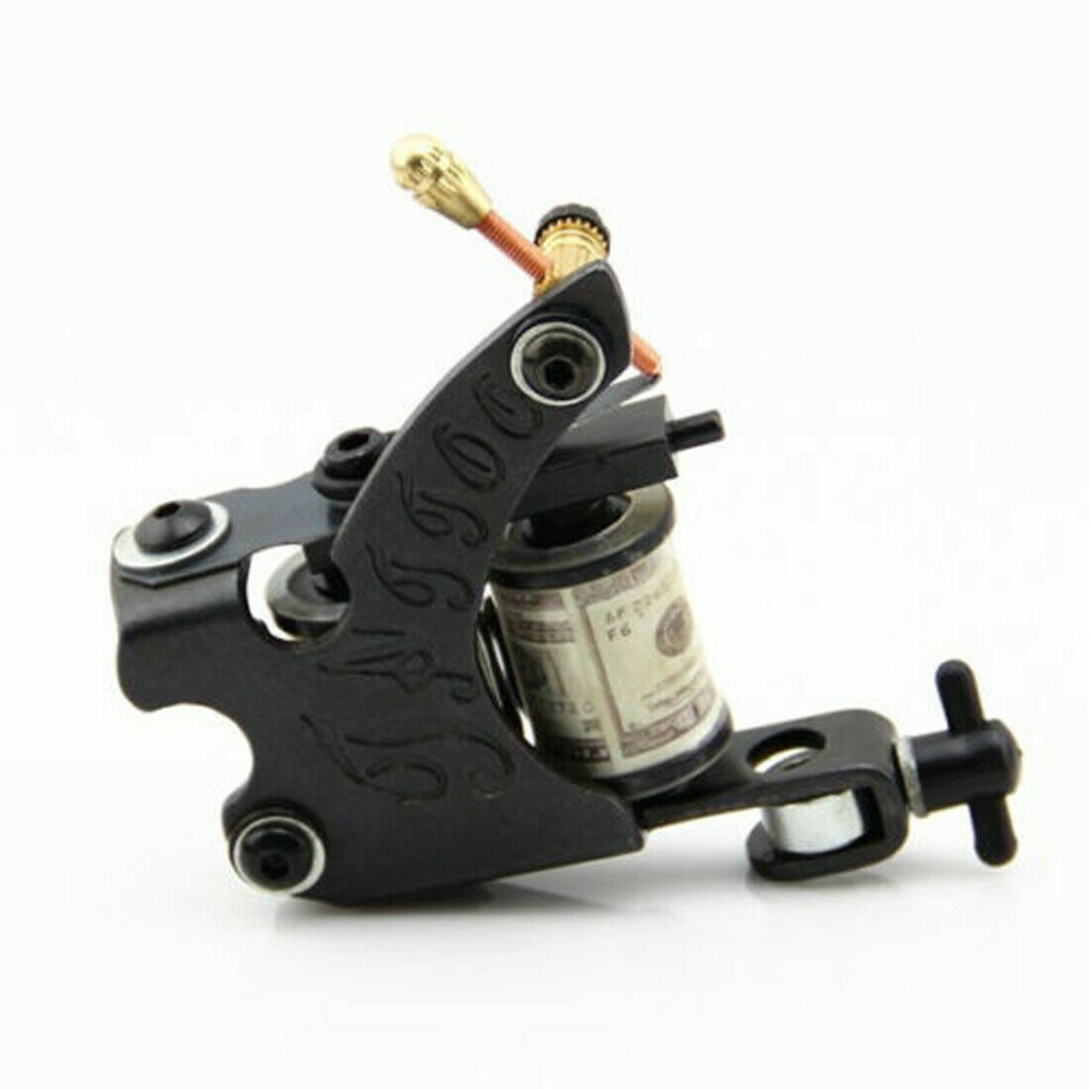 Coil Tattoo Machine Frame Beginner Gun 10 Wrap Liner Shader Alloy Supply