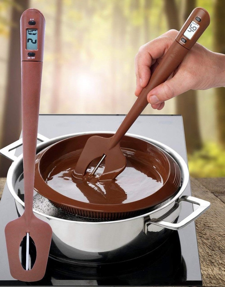 Lightbeam Digital Candy Thermometer, Instant Read Kitchen Cooking & Spatula T...