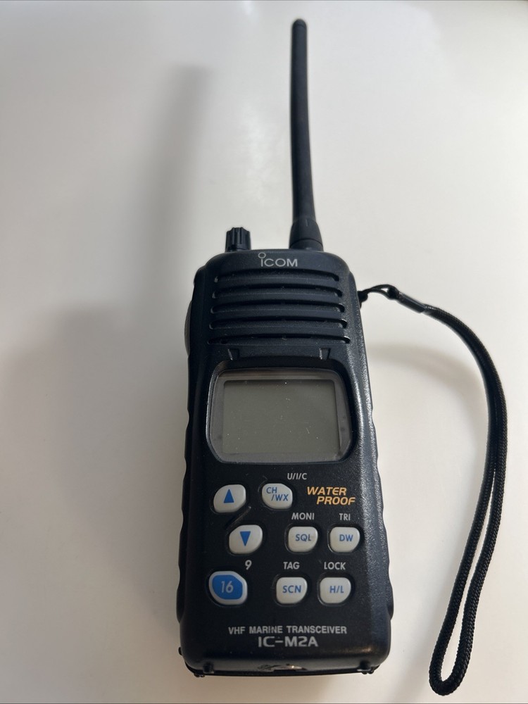 ICOM IC-M2A VHF MARINE TRANSCEIVER Handheld WaterProof Untested za8s