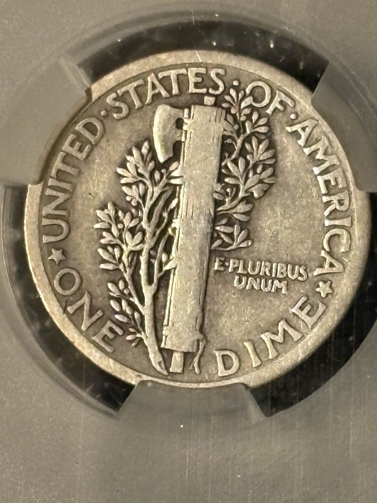 1921 Mercury Dime CAC VG 8