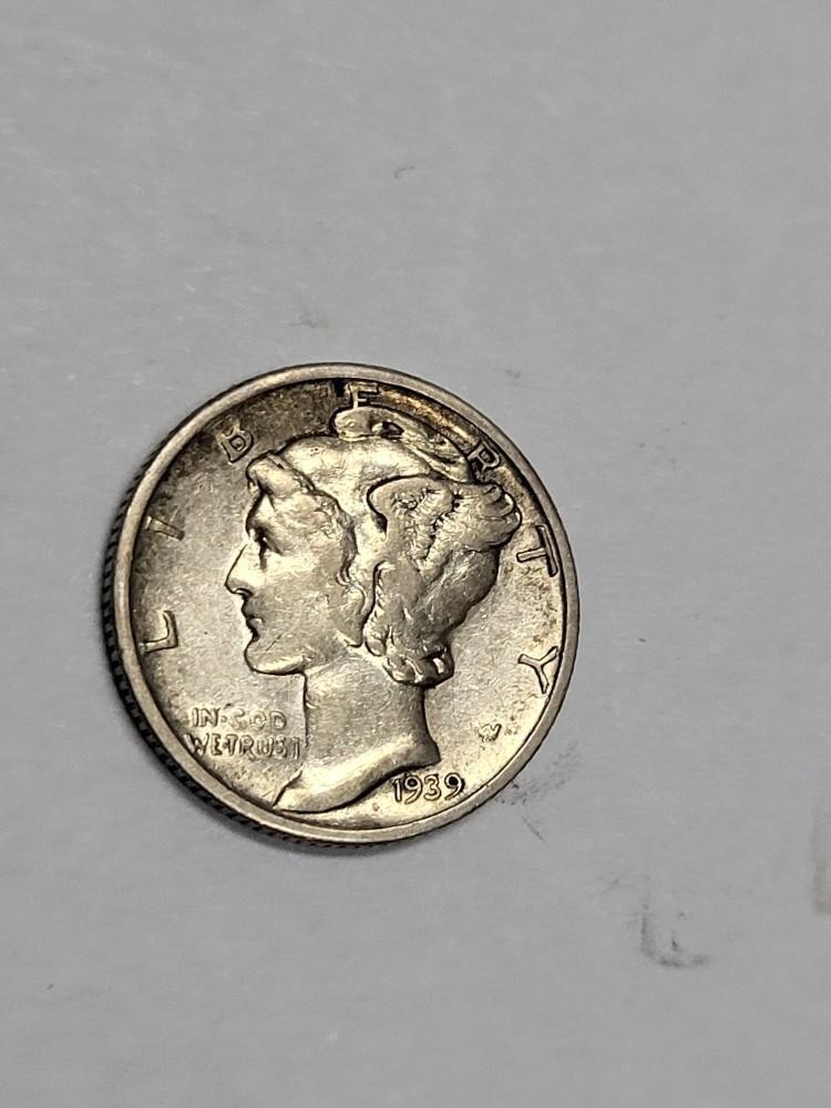 1939 S Mercury Dime