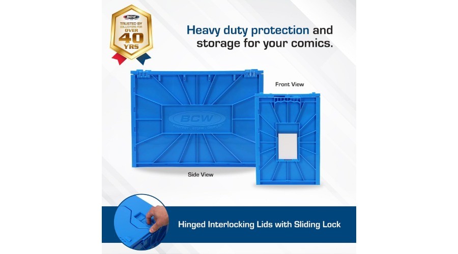 Short Comic Book Case | Holds 150 Comics | Stackable Plastic Organiser |