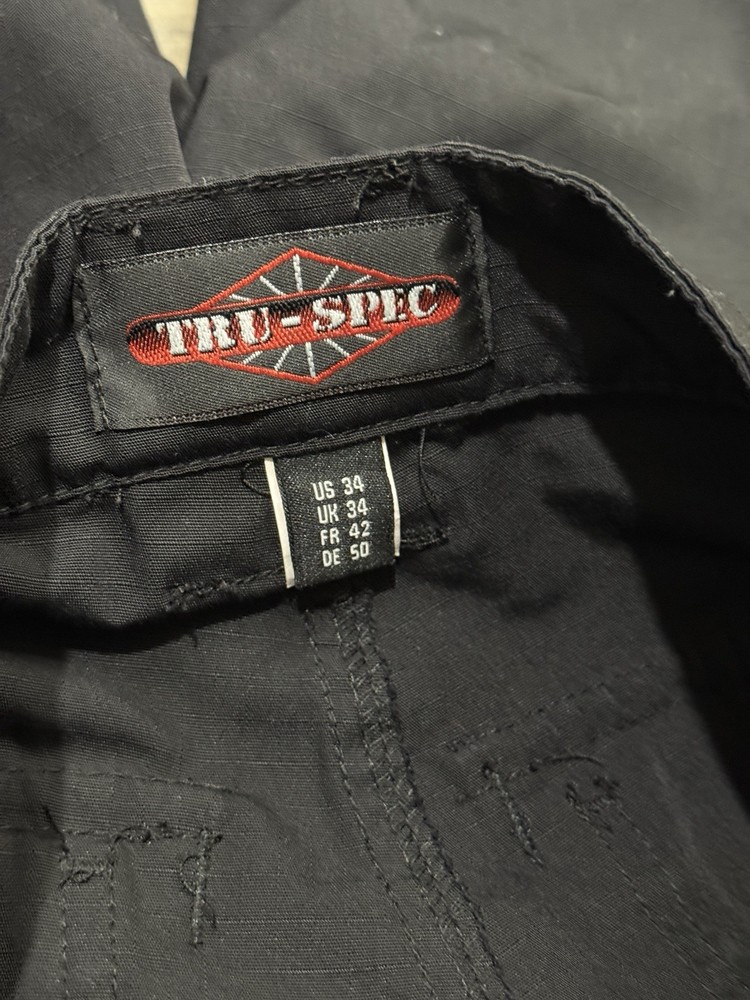 TRU SPEC Mens Regular Work Pants Black Size 34