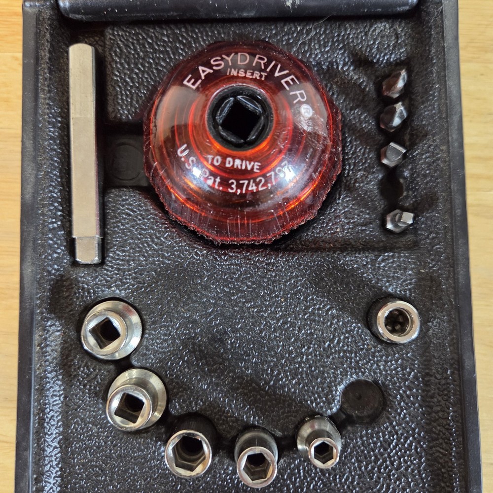 Vtg Creative Tools Easydriver Ratchet Tool System Driver Set W/ Hardshell Case