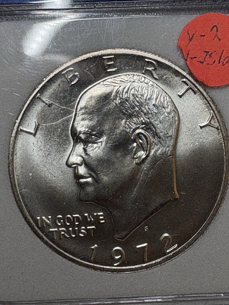 1972-S Eisenhower Ike Silver Dollar $1 MINT STATE 68 MS 68 Type 2, Silver