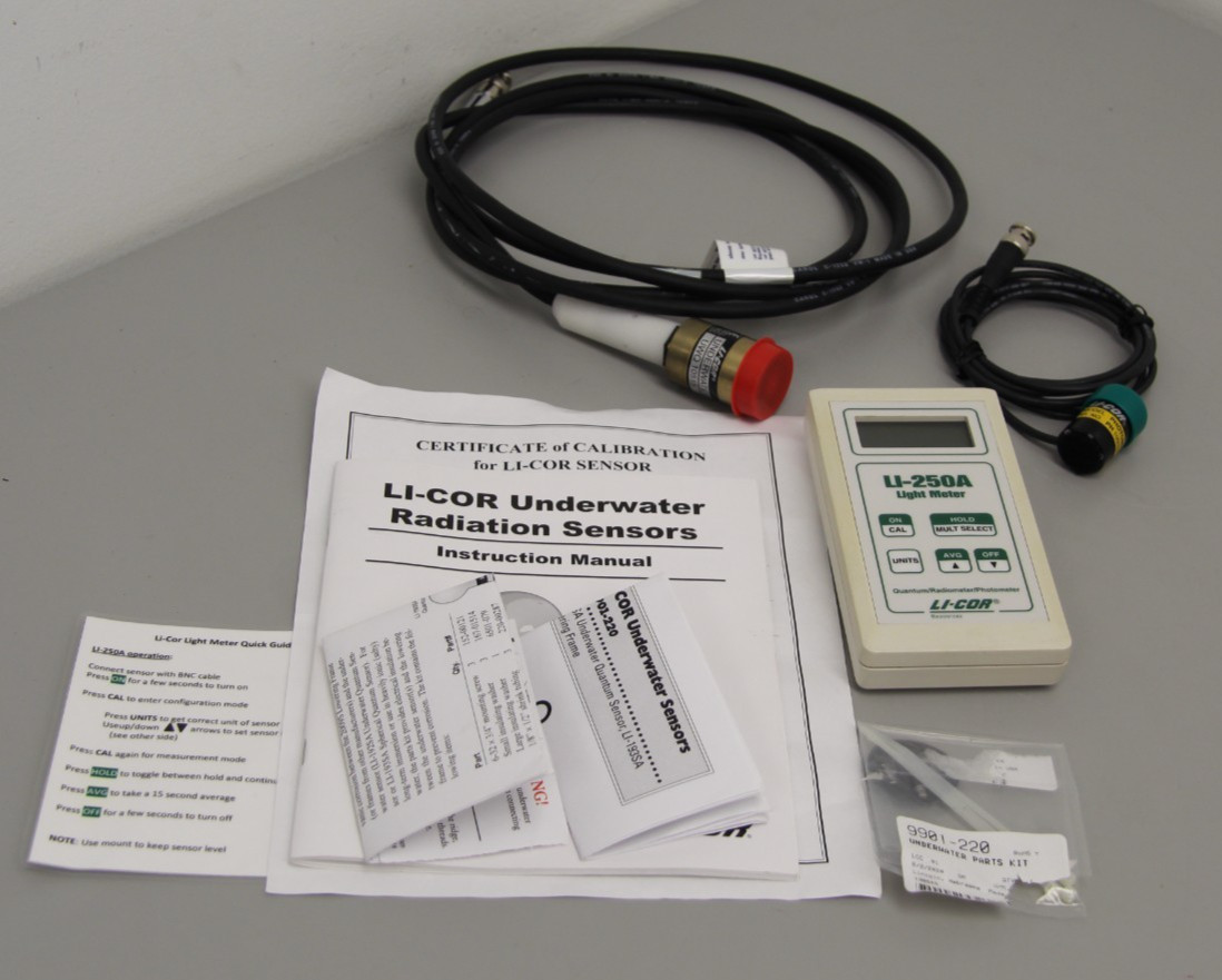 LI-COR LI-250A Light Meter With Underwater Quantum Sensor LI-192 & Photometric