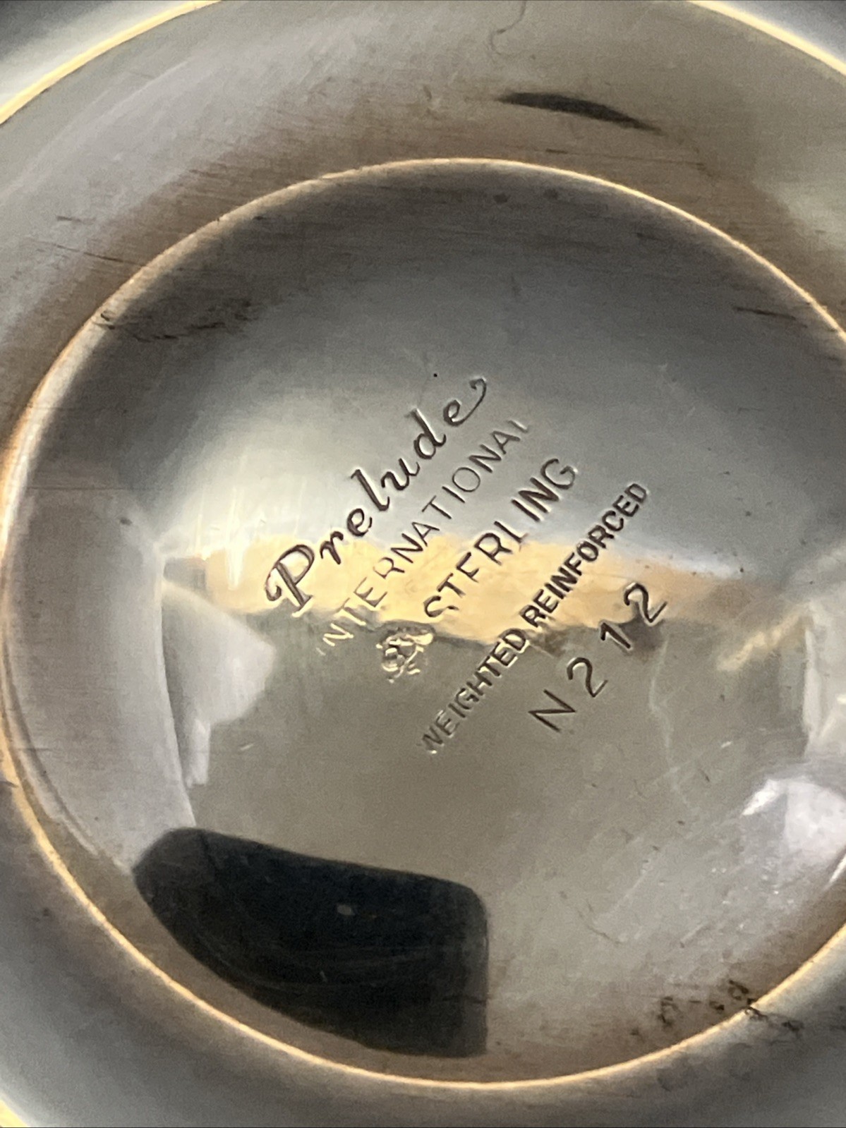 International Silver Prelude-Plain “Sterling Hollowware” Weighted Hurricane Lot