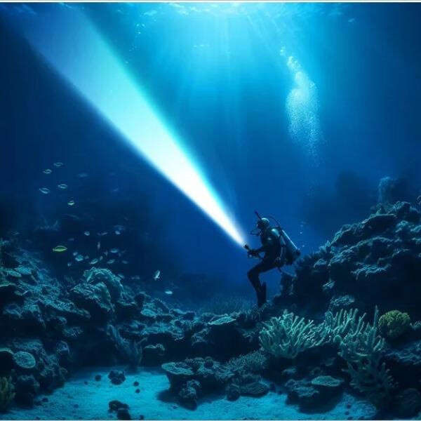 Professional Diving Flashlight Type-C USB Rechargeable Dive Led Underwater Lamp