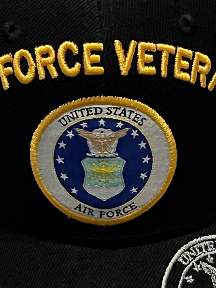 Air Force Veteran Baseball Hat Adjust Cap Patch Logo Shellback Military NEW!