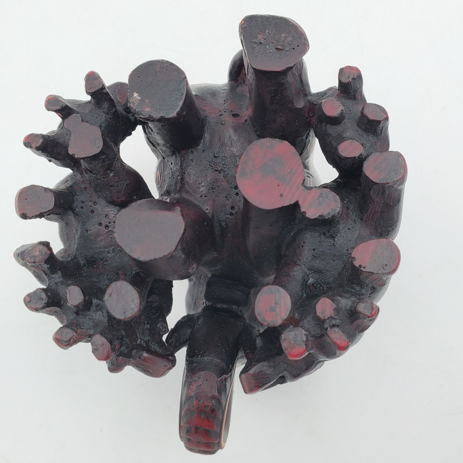 Elephant Family Hand Carved Figurine Statue Himalayan Handmade Nepal Resin