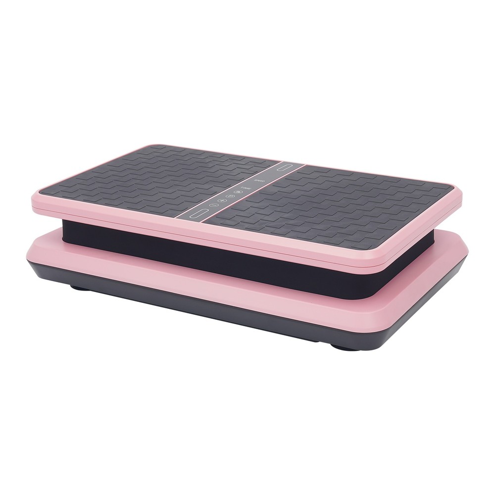 Vibration Plate Exercise Machine 200W 330LBS UK Plug Pink with Remote & Bands