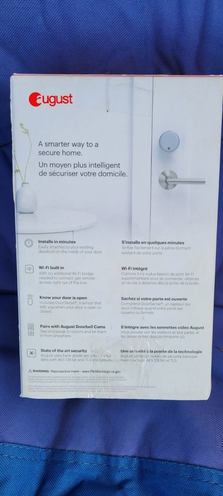 august wifi smart lock silver