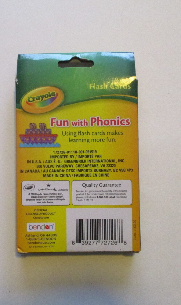 Crayola Fun with Phonics Flashcards