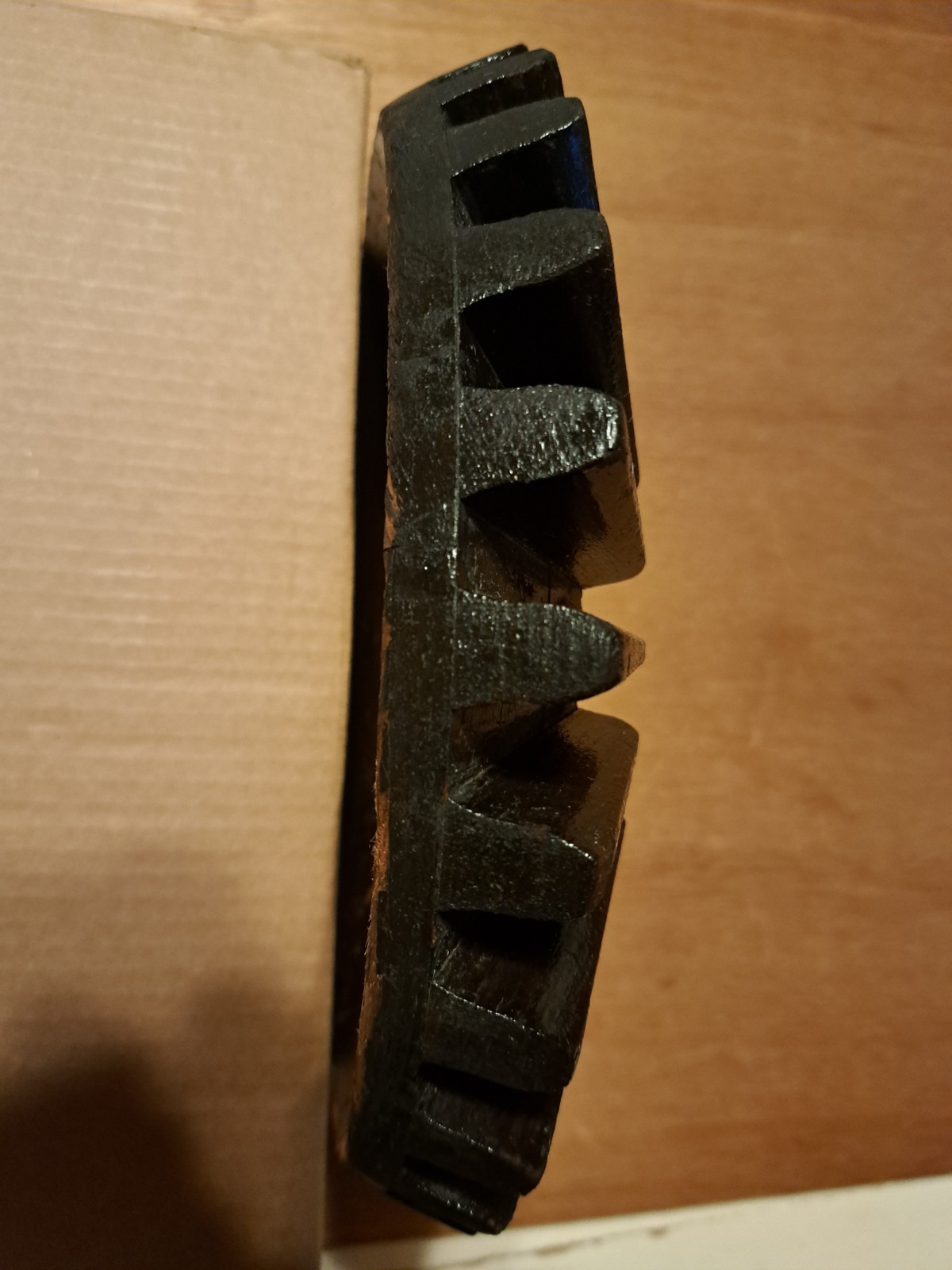 ANTIQUE WOODEN RING GEAR FOUNDRY MOLD / PATTERN 12" DIAMETER GREAT CONDITION